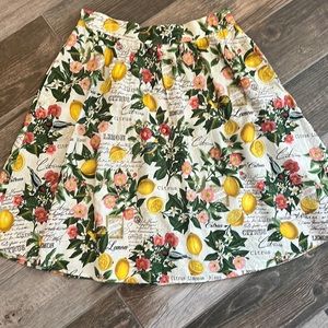 Retrolicious Skater Skirt Lemons Size Medium